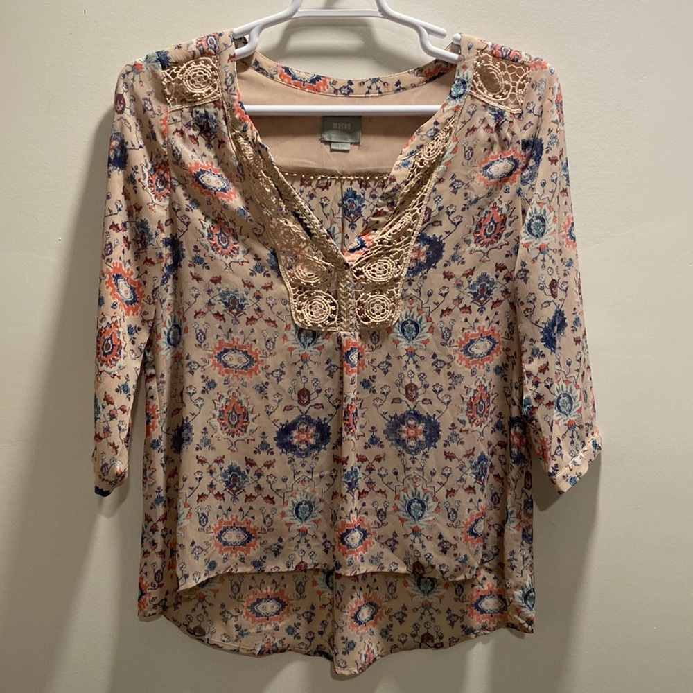 Maeve 3/4 Sleeve Dress Shirt